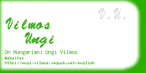 vilmos ungi business card